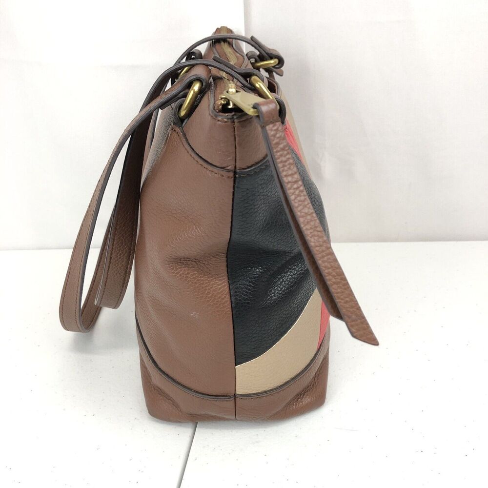 Fossil Diamond Leather Patchwork Purse Shoulder B… - image 3